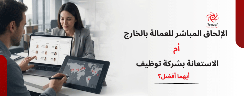 الإلحاق المباشر للعمالة بالخارج أم الاستعانة بشركة توظيف: أيهما أفضل؟