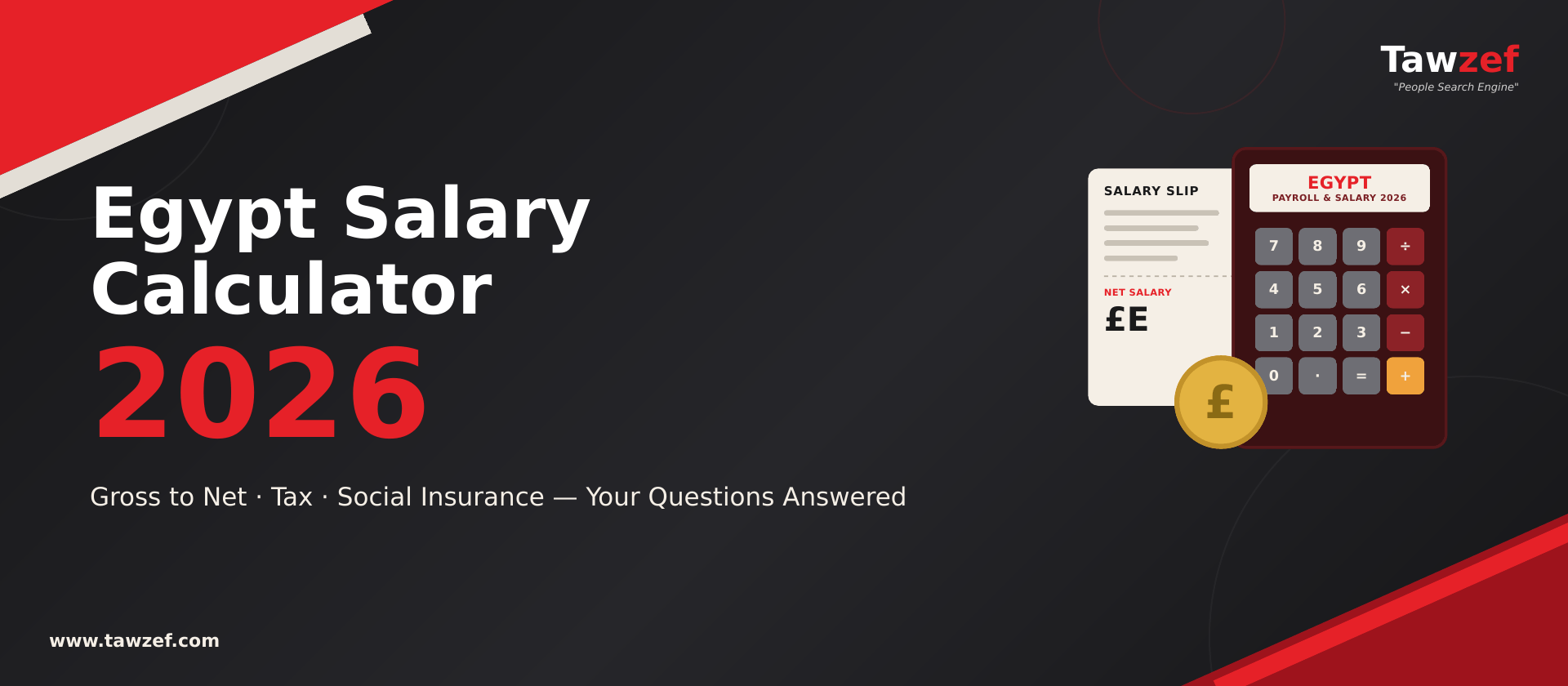 2026 Egypt gross-to-net salary guide – social insurance, tax brackets, and emergency fund explained